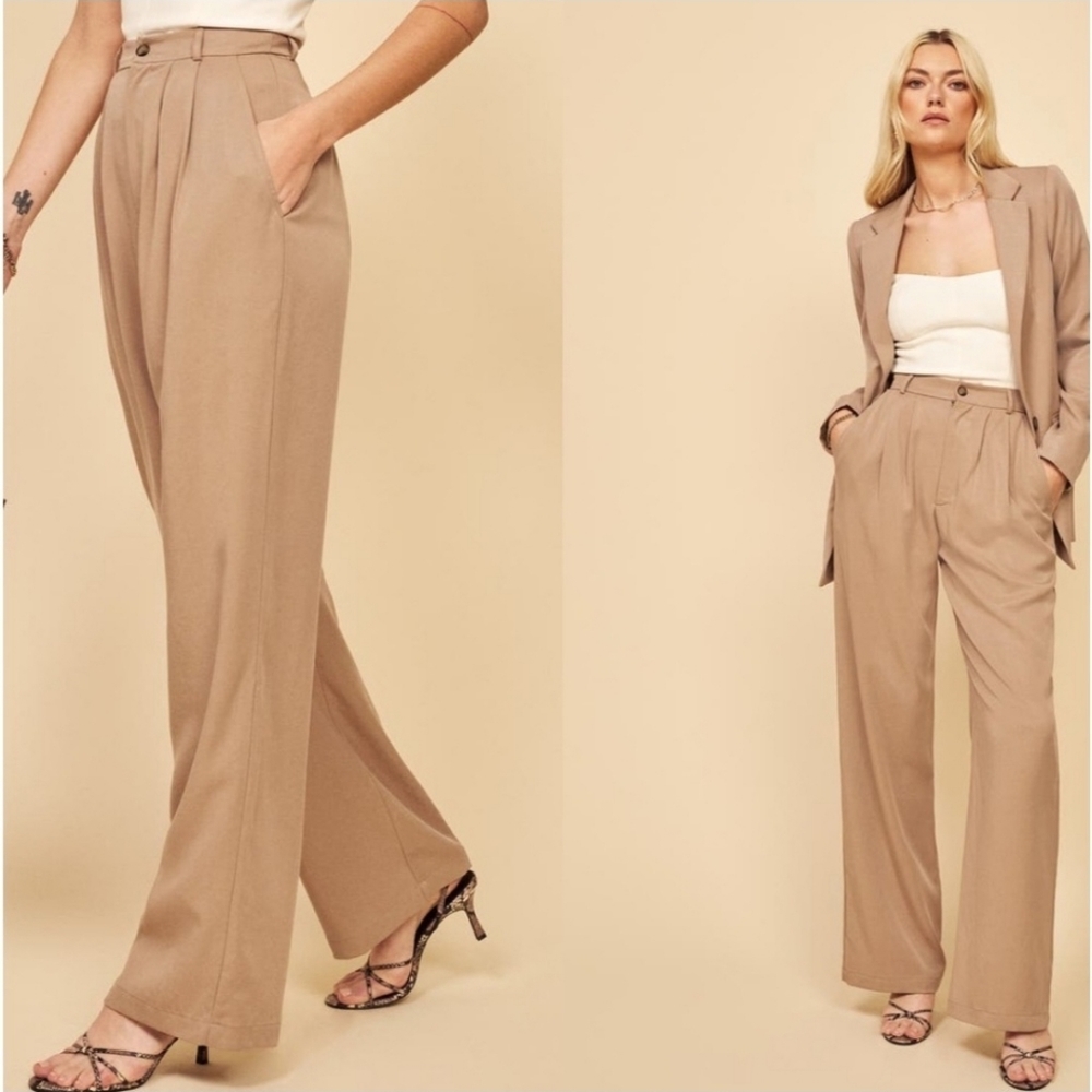 Reformation Mason Pants, Size 8, Khaki